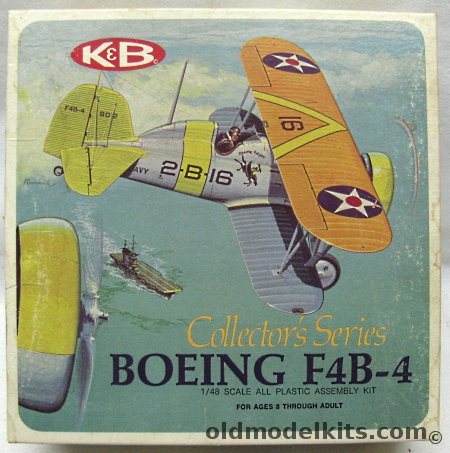 Aurora-KB 1/48 Boeing F4B-4 - VB-2 USS Lexington (CV-2) 1937 - (F4B4), 1122-170 plastic model kit